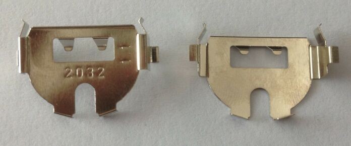 BI-CR2032-1 SMT half round hardware battery holder CR2032 smt type battery clip contact