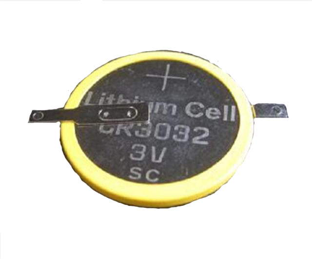 CR3032 lithium button cell battery with SMT tabs for POS machine