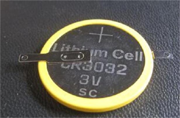 CR3032 lithium button cell battery with SMT tabs for POS machine