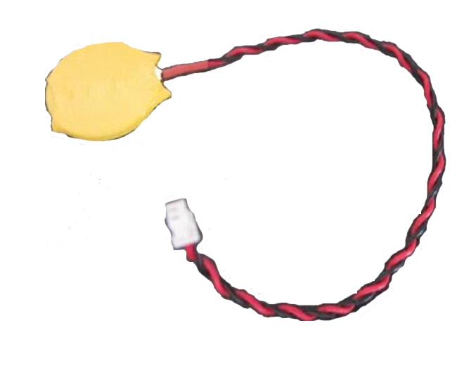 CR2450 lithium button cell battery with wire leads and 1.25 2.54 2.0 connector