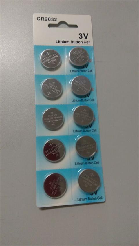 3v lithium button cell battery CR2032 in blister card packing for watch toy