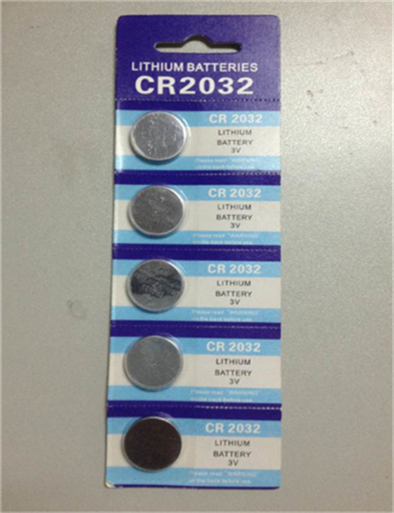 3v lithium button cell battery CR2032 in blister card packing for watch toy